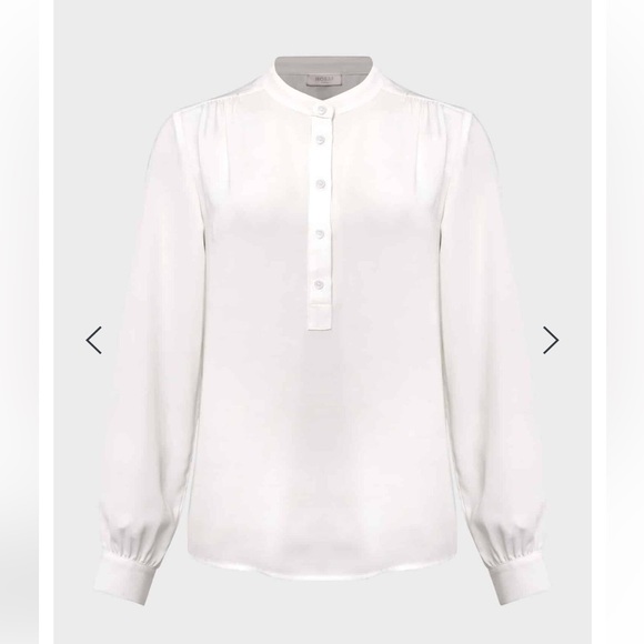 HOBBS London white button down Safi blouse - Picture 4 of 5